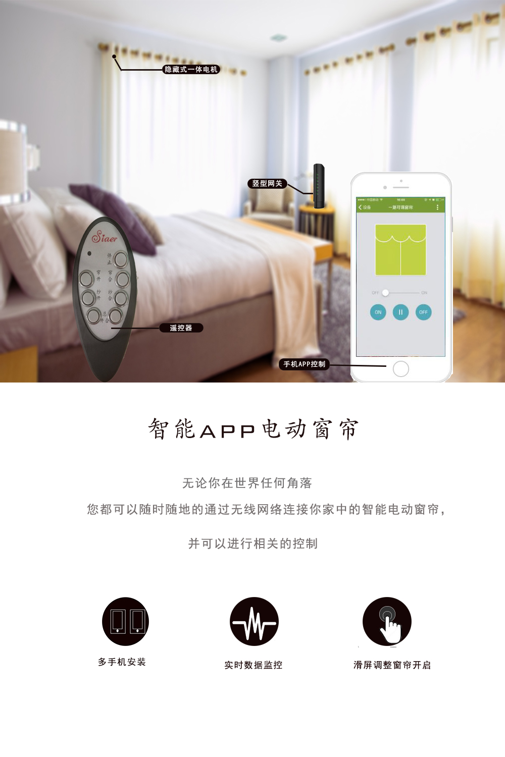 子欄目電動窗簾系統